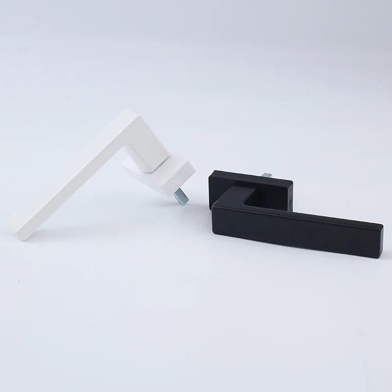 Thick S01-Y19 2Pcs ddmysmile White Aluminum Alloy Door Handle Inner And Outer Casement Window Door Handle Smile