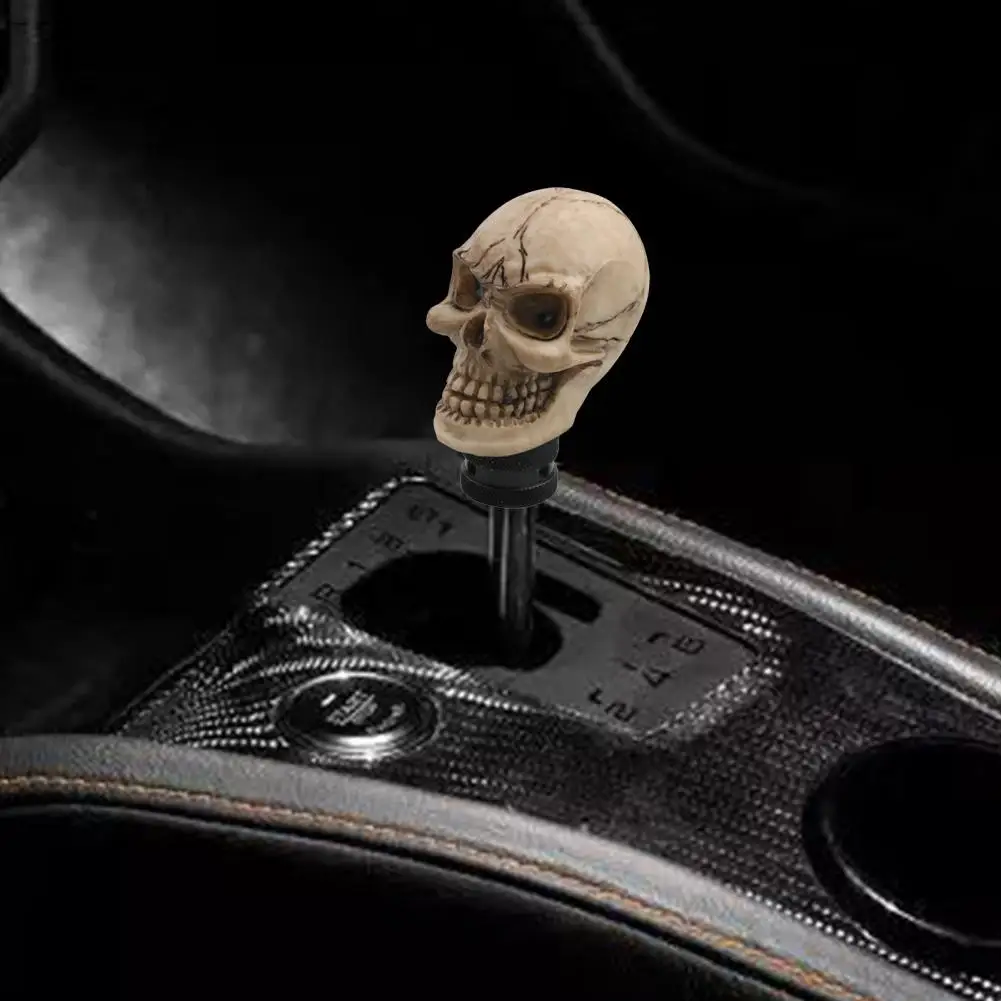 Knob Shift Skull Gear Universal Manual Shifter Lever Handle Skull Head Buck Teeth Pomo Marchas Car Gear Stick Car ddmysmile Accessories Smile