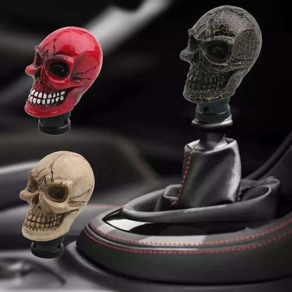 Knob Shift Skull Gear Universal Manual Shifter Lever Handle Skull Head Buck Teeth Pomo Marchas Car Gear Stick Car ddmysmile Accessories Smile