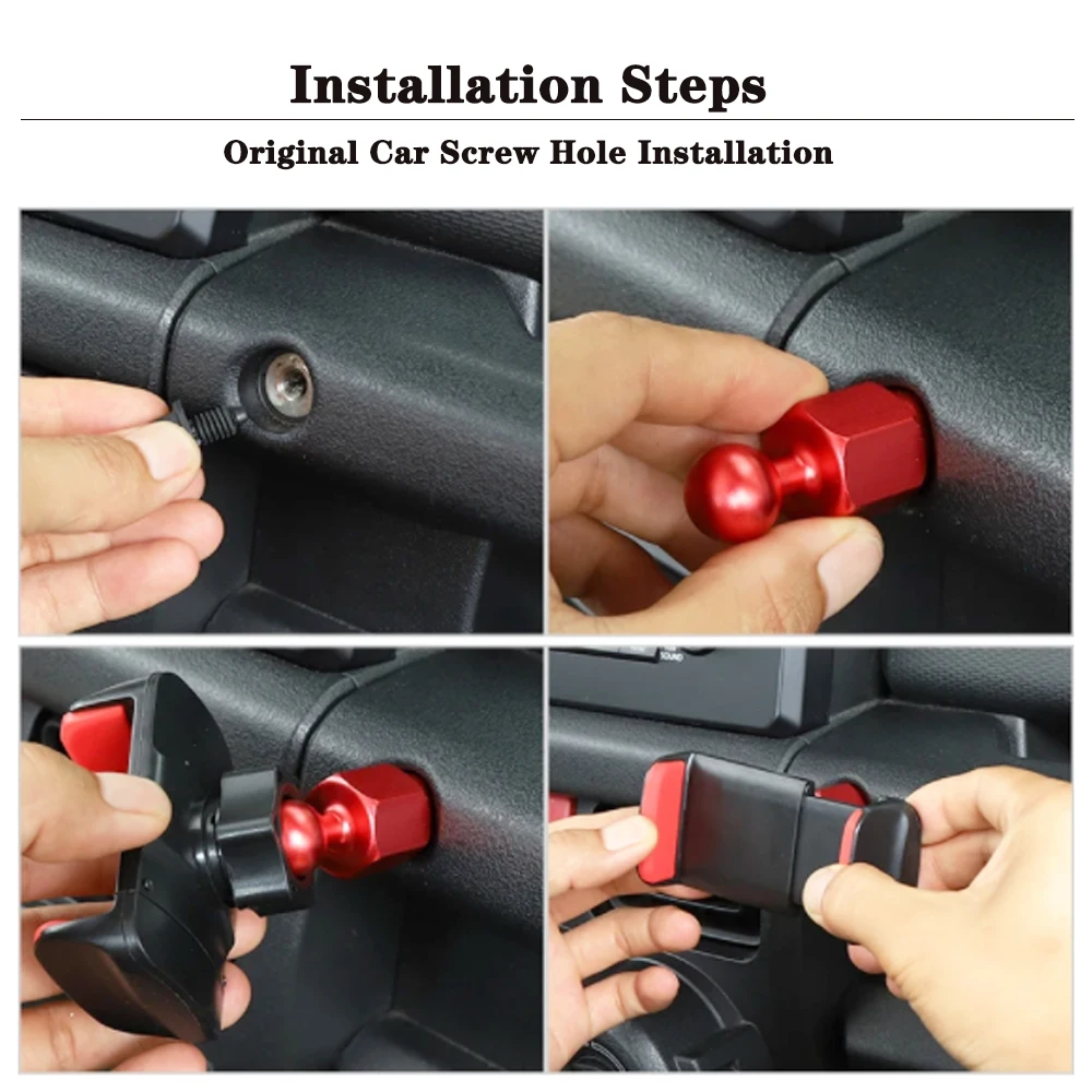 Tablet Phone Holder Mount Bracket Stand for Suzuki Jimny 2019 2020 2021 2022 2023 JB74 JB64 JB43 Car Inner Accessories ABS Black