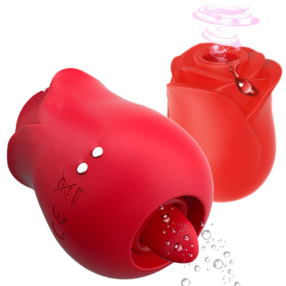 Function 2 Tongue Lick Vibrator Sucker Vibrator for Women Nipple Sucker Oral Licking Clitoris Stimulation Rose Like Sex Toys ing