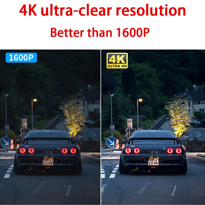 and New4K play Plug Car DVR Wifi Video Recorder Front Camera Dash Cam UHD 2160P For Skoda Octavia 2021 2022 2023 Hidden DashCam smile