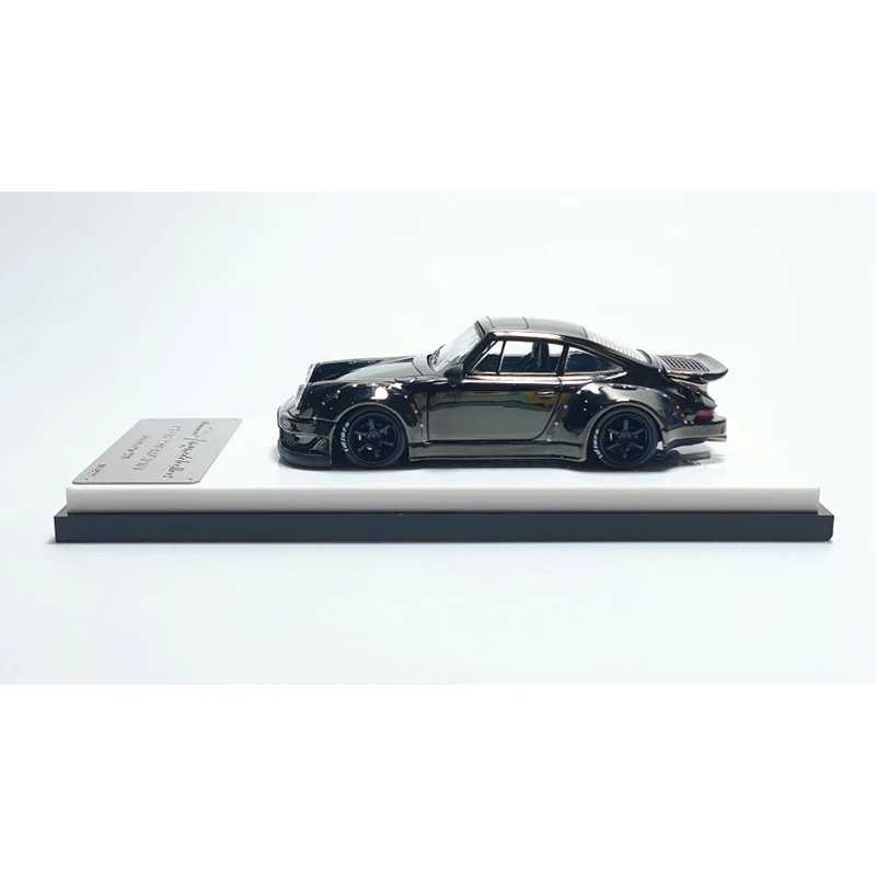 Cars Diecast Model Cars PreSale MC 1 64 RWB 930 Whale Wing Chromium Gray Die Cast Diode Automotive Model Set Micro Toys d240527