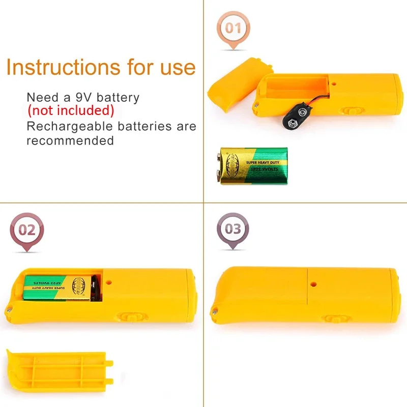 Pet Dog Repeller Anti Barking Stop Bark Training Device Single/Double Head Trainer LED Ultrasonic Anti Barking Pets Supplies