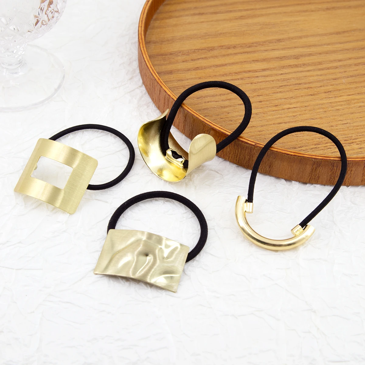 New Korea Women Hair Ropes Metal Hair Bands Ponytail Holder new Rubber Band Gum for 2025 Hair Ties Scrunchies Hairband Hair Accessories