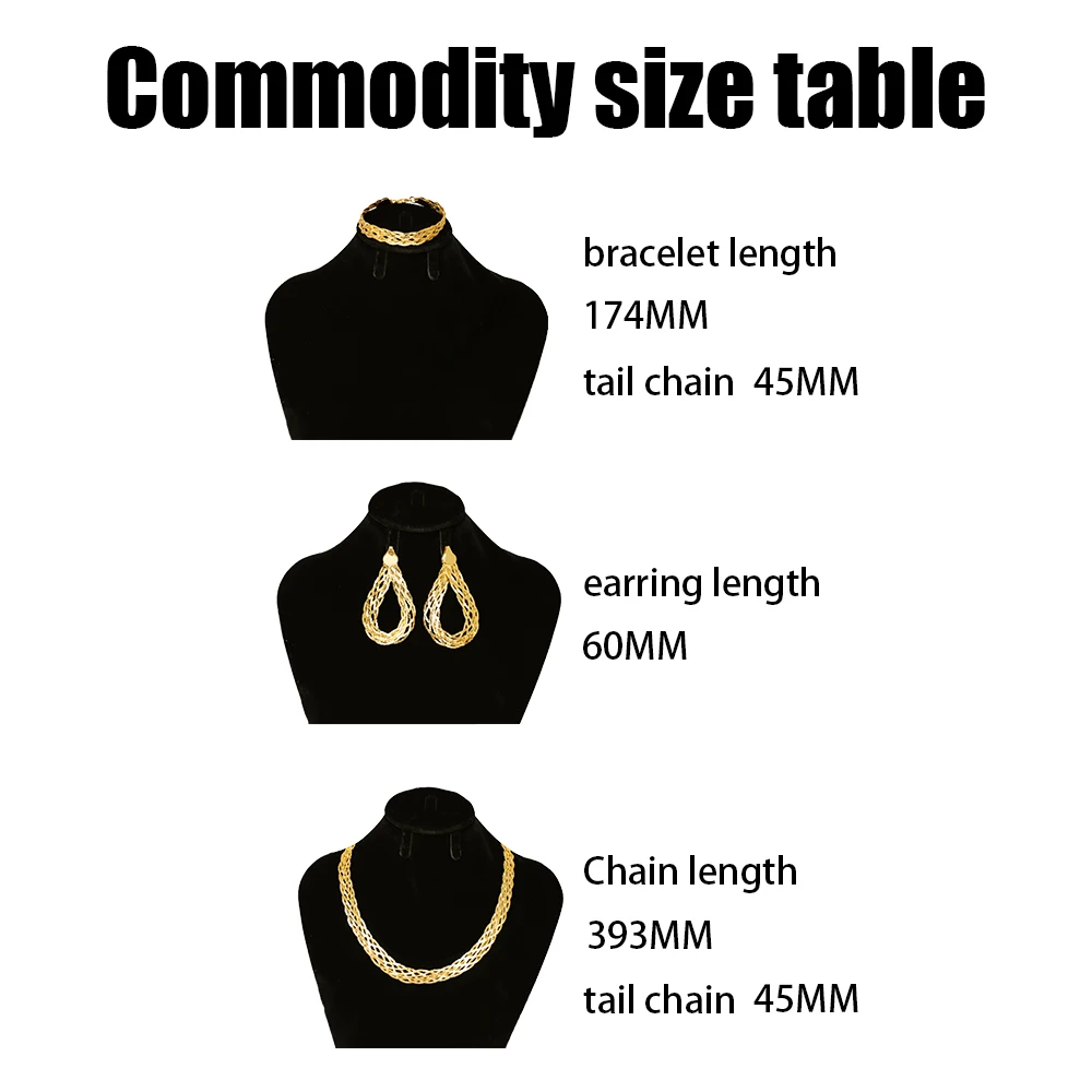 Gold Jewelry Dubai Color Set Necklace Earings Bracelet Set African Bride Jewelry For Women Wedding Party Gifts smile