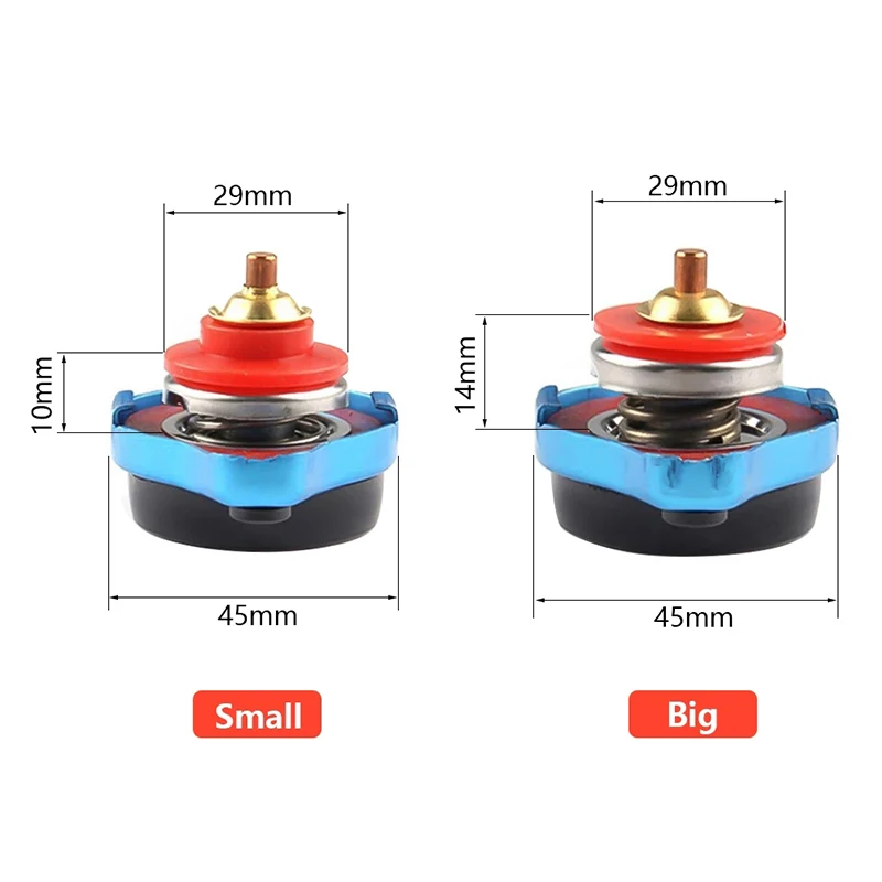 Car Auto Styling SPSLD Thermo Radiator Cap Tank Cover Water Temperature Gauge with Utility Safe 0.9 Bar/ 1.1 Bar/1.3 Bar