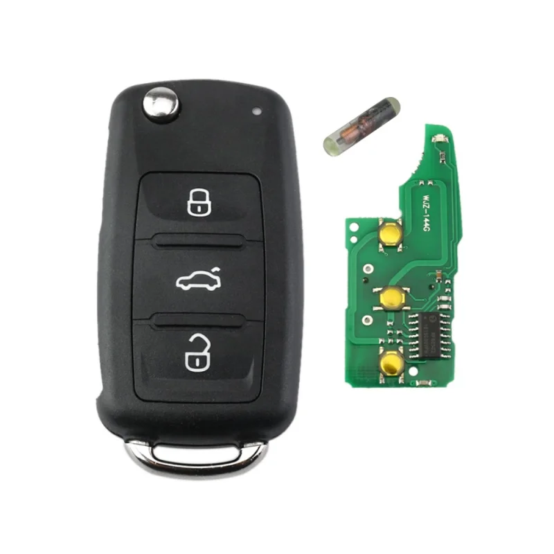 Remote Car 5K0837202AD Hindley Key For VW Beetle Eos Golf 6 Jetta Tiguan Seat Skoda Fabia 434Mhz ID48 Chip smile