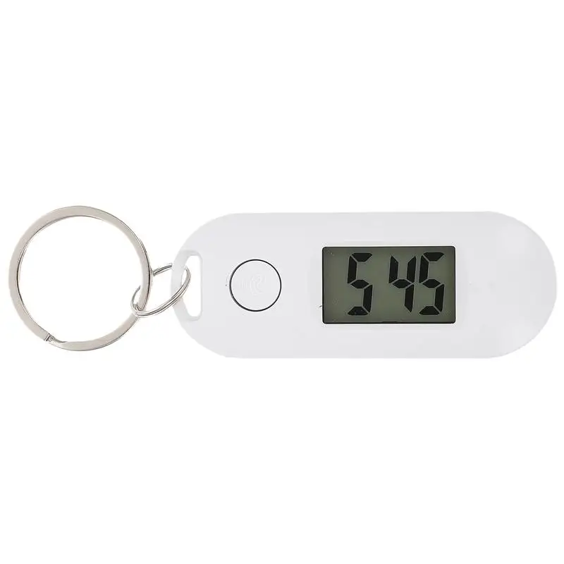 Digital Watch Keychain Pocket ddmysmile Key Clip Hanging Ring Small Electronic Chain Kids Nurse Watches Keyring Backpack Portable Clock Smile