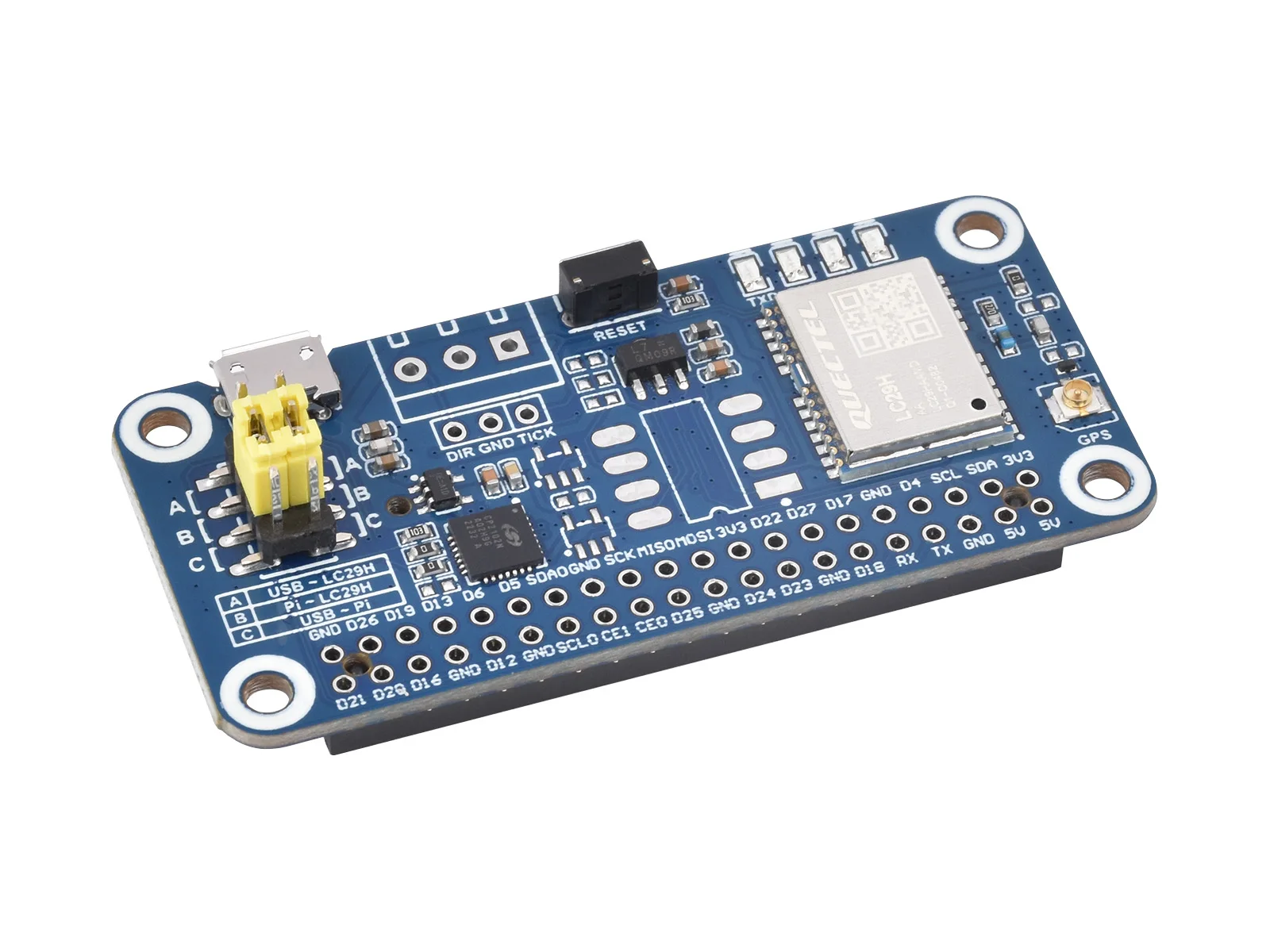 Waveshare LC29H Series Dual-band GPS Module For Raspberry Pi, Dual-band L1+L5 Positioning Technology, Optional RTK Function