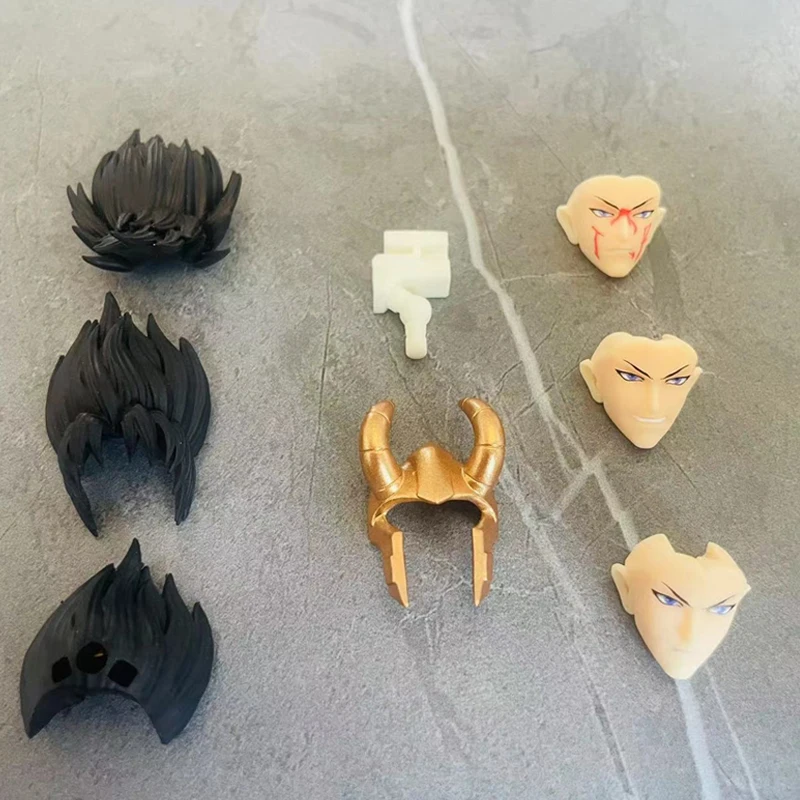 Cloth Saint Seiya Myth EX Head Carving/3 Faces+Hair+Helmet Capricorn El Cid Gold Lost Canvas/LC Knights of Zodiac Figure smile Faces+Hair+Helmet