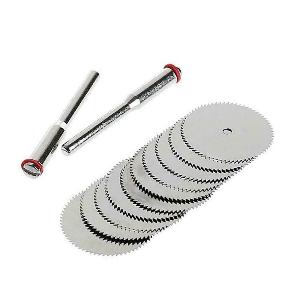 12Pcs/Set Mini Circular Saw Blade Wood Plastic Cutting Disc Aluminum Metal new Oscillating Tool Accessories 2025 With 2*Mandrels