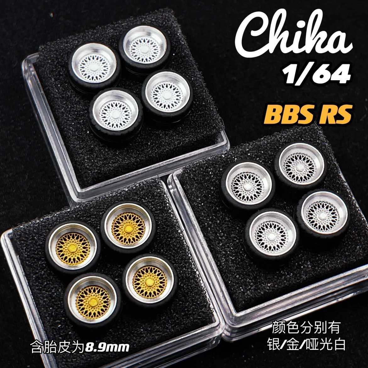 Cars Diecast Model Cars 1/64 Chika wheels with rubber tires car modification parts VIP suitable for Hotwheels Tomica MiniGT d240527