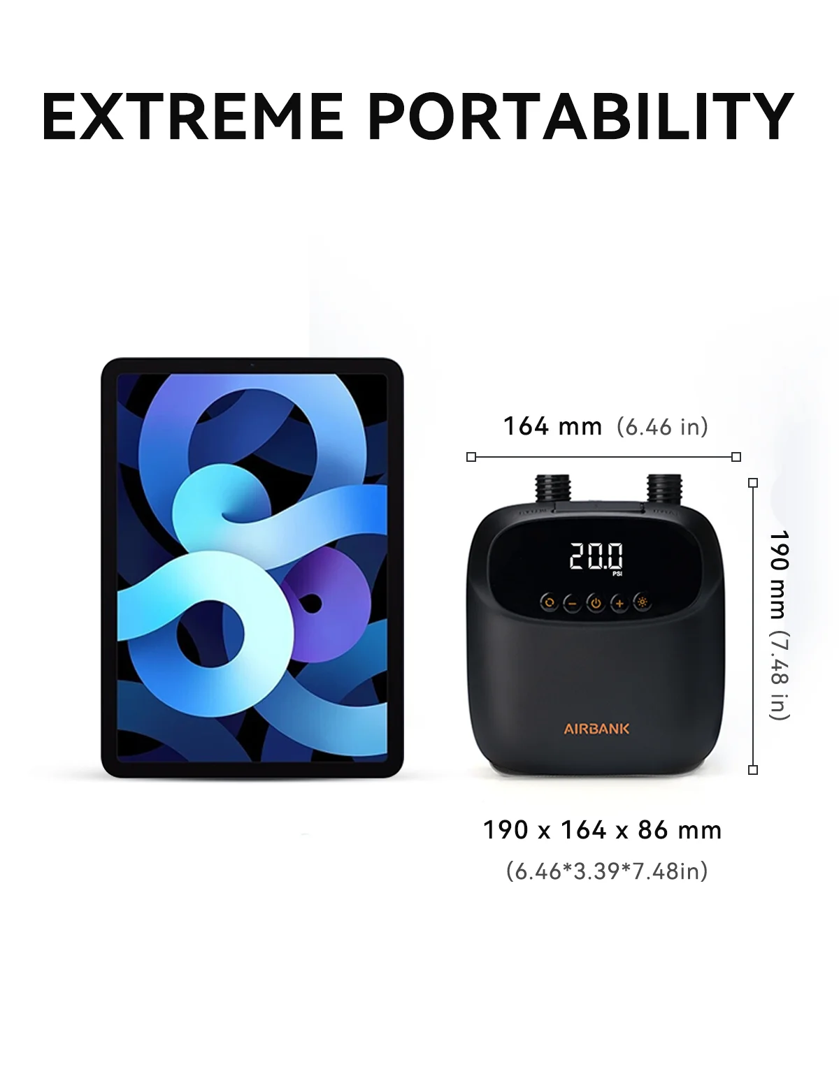 AIRBANK D13 SUP For Paddle Board Iatable Boat Kayak Car Accessories 12V MAX 20PSI Electric Air Pump