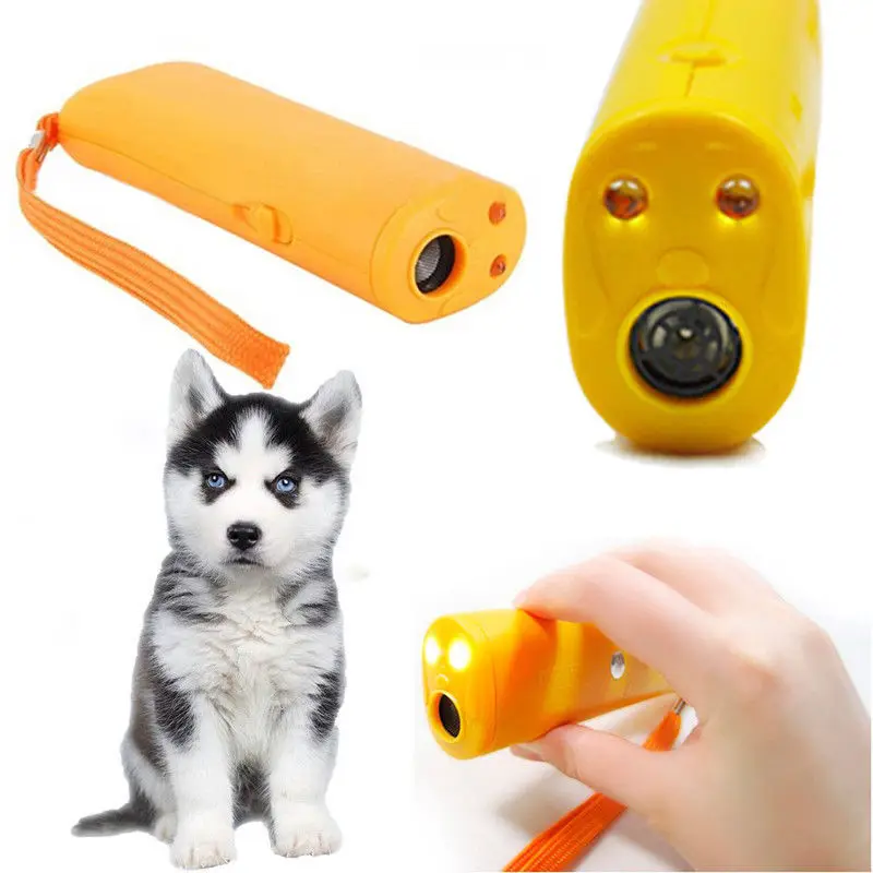 3 Pet Dog Repeller In 1 Pet Dog Training Ultrasonic Equipment Anti Barking Stop Barking Living Room With LED ddmysmile Flashlight Smile