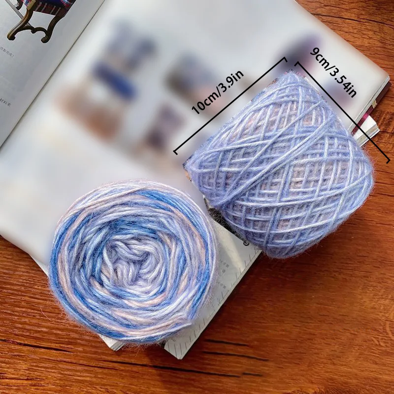 Gradient Candy Color Hand Knitted Wool Mohair Yarn Blend Yarn Winter Crochet Line DIY Knitting Sweater Scarf For Holiday Gifts