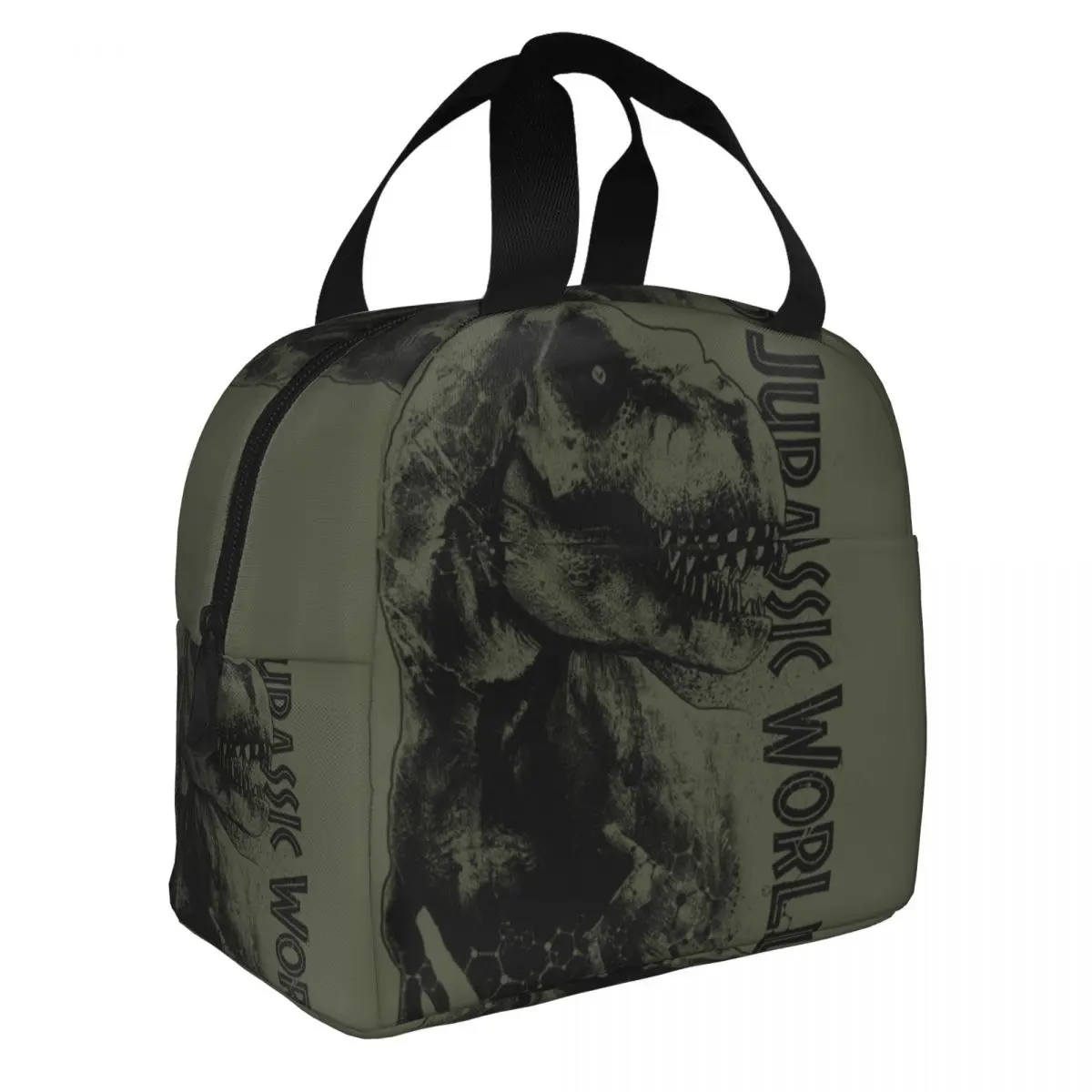 The Jurassic Park On Prowl Insulated Lunch Bag Leakproof Reusable Cooler Bag Tote Lunch Box Beach Picnic Men Women smile