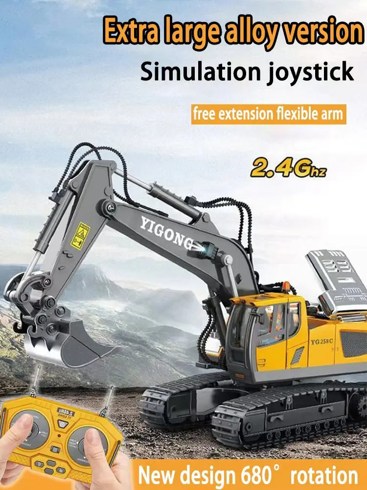 Remote Control Excavator Gesture Radio Crawler High Speed Off Road Climbing Car Men's Children's Toy Bulldozer Boy Rc Truck Gift