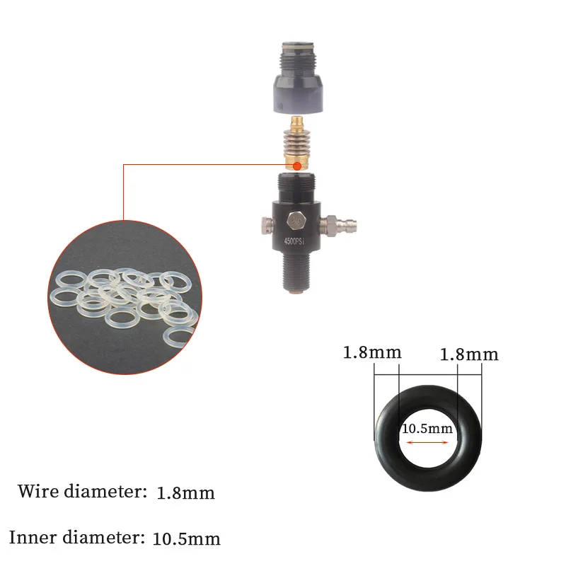 15Pcs/30Pcs Gas Cylinder HPA ddmysmile Vaula Reguladora Oring Air Tank Vae Joint Torique Pressure Silicone Ring Pakkingen Sodastream Smile