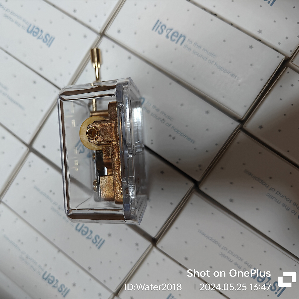 Musical Box Acrylic Hand Novelty Items Crank Music Box Golden Movement Melody Castle in the Sky