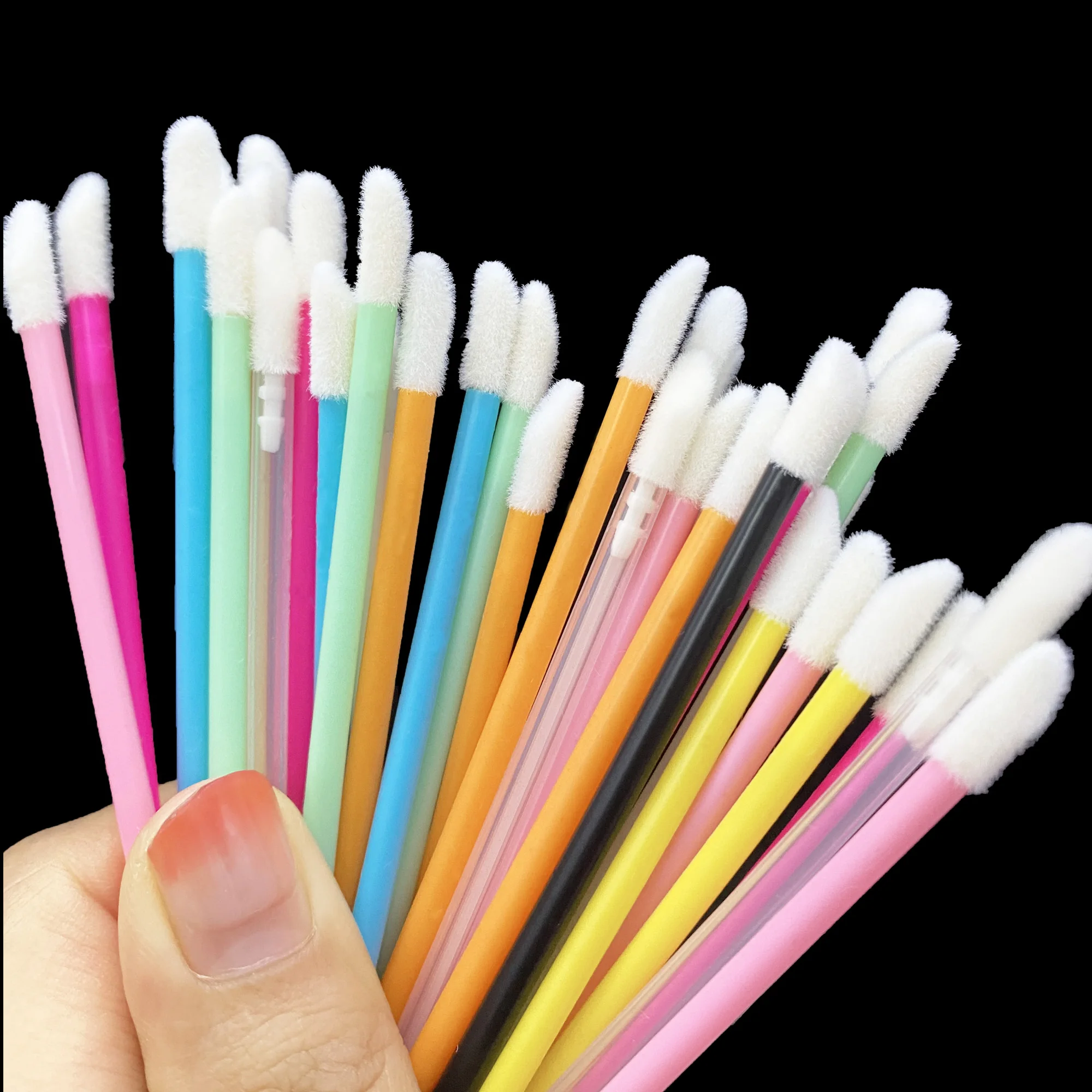 Makeup 50pcs Lip Disposable Brush Lipstick Lipgloss Wands Eyeshadow Applicator Make Up Accessories Maquiagem Makeup Brushes smile