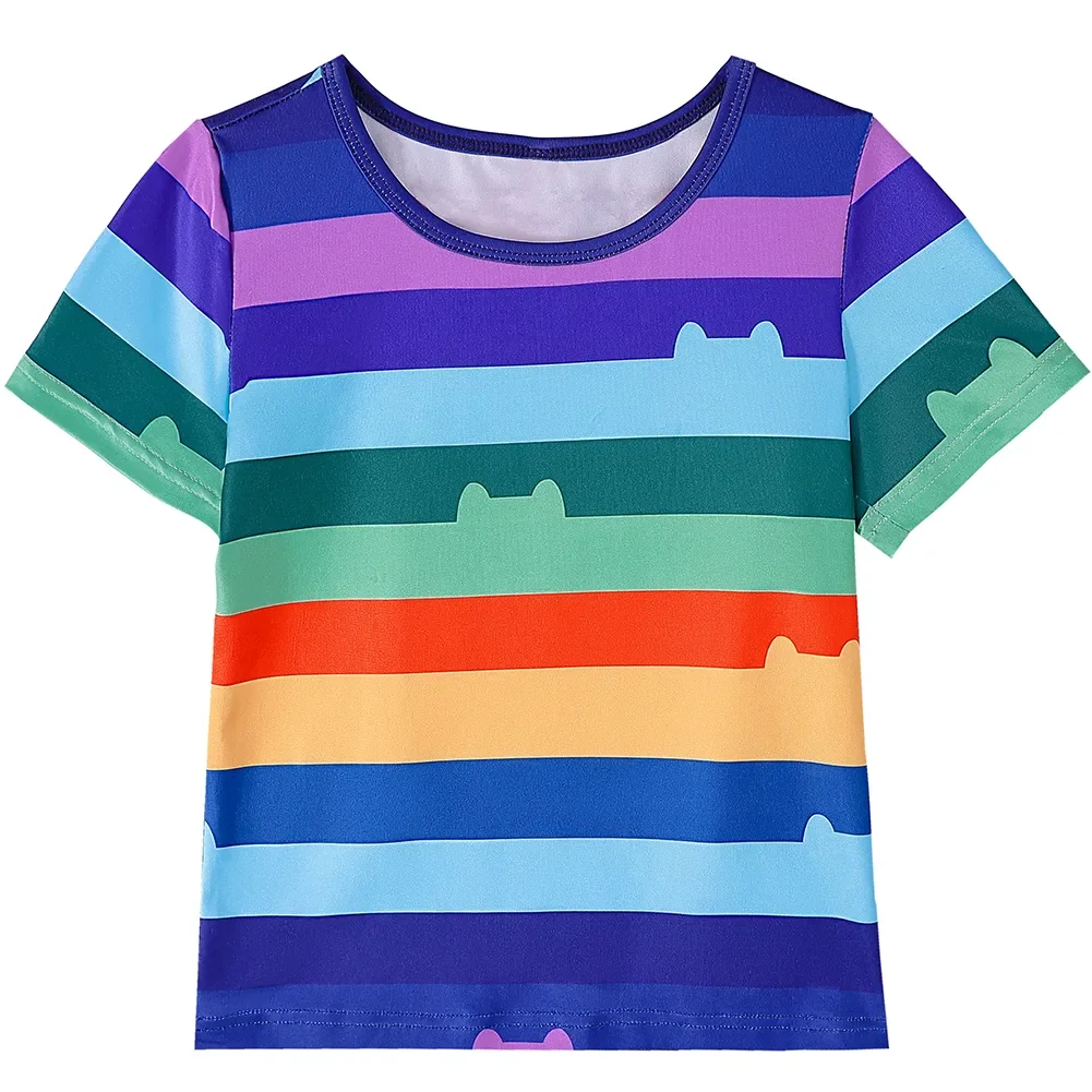 Gabby Dollhouse T-Shirt+Skirt+Bag Sets Children Summer Girls Gabby Cats Carnival Cosplay Costume Birthday Party Clothes 4-10 Y