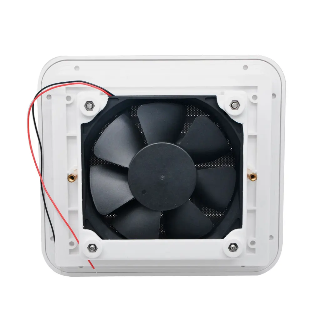 12V RV Caravan Side Vent Exhaust Fridge Vent with Fan Trailer Strong Wind Exhaust Car Accessories Camper No Noise Waterproof