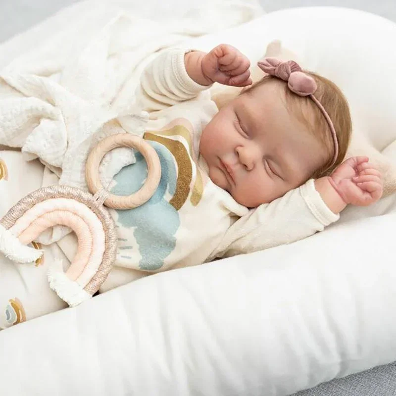 21inch unpainted Reborn Doll Parts Peaches Cute Baby 3D Painting with Visible Veins Cloth Body Included