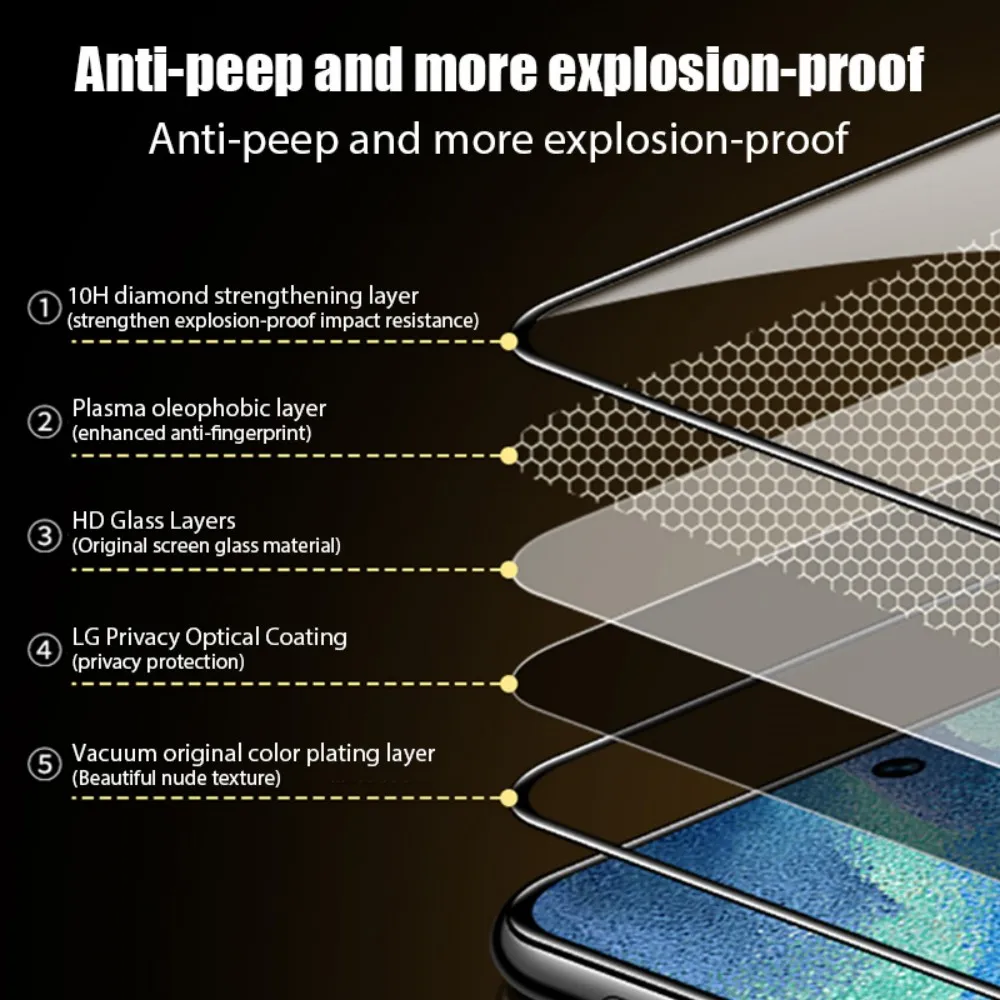 Privacy Tempered Glass For Samsung S24 Ultra S23 S22 Plus Screen Protector For Samsung Galaxy S 23 S23U S24Ultra Anti Spy Glass