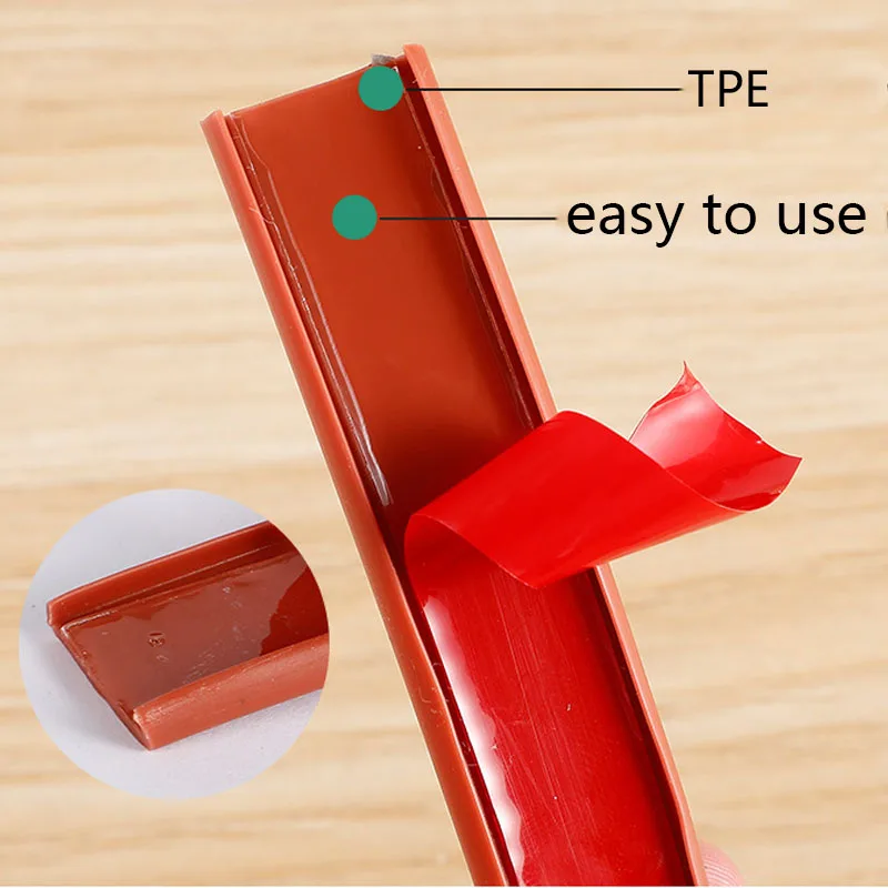 U-Shaped Seal Strip 1M Self-Adhesive TPE Edge Banding Sealing Tape For Furniture Cabinet Desk Table Edge Guard Protector smile