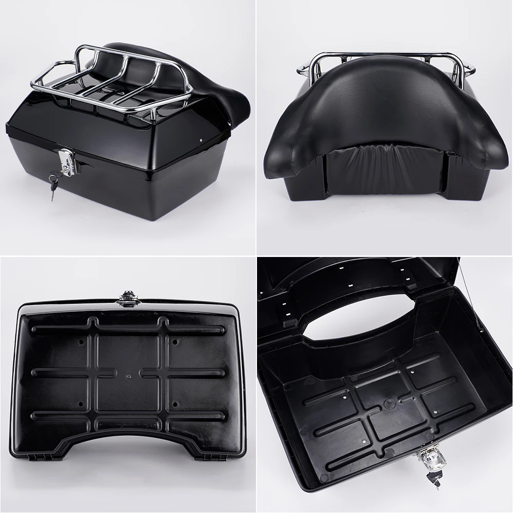 48L Universal Motorcycle Rear Storage Box Tail Luggage Trunk Case Toolbox Scooter Motorbike Motorcycle Trunk Scooter Motorbike
