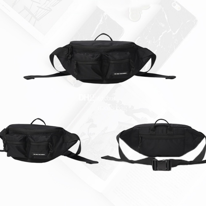 Black Chest bag sports style nylon crossbody shoulder bag men zipper handbag pocket fashion Wallet Bag hobo saddle clutch casual bags