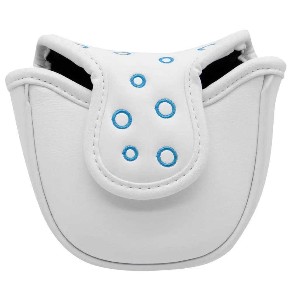 GOLF Shark Magnetic Golf Mallet Putter Head Cover Headcover-PU Leather Golf Club Protective Case for Mallet Putters