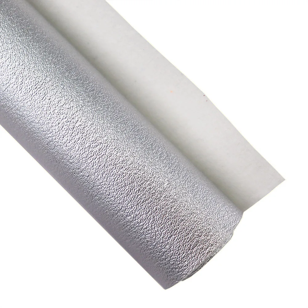 Chunky Plain Solid Sier Fine Glitter Fabric Lichee Textured Faux Soft Smooth Synthetic Leather For DIY Bows Earring HD016 smile
