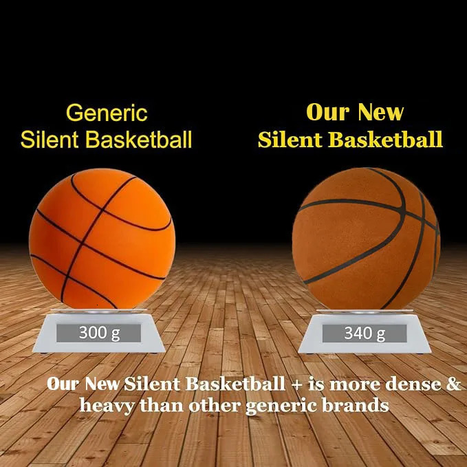 Silent Basketball Size 7 29.5 Dribbling Indoor Grooved Airless Foam Basketball Quiet Dribbling Indoor Training Silent Ball 240527