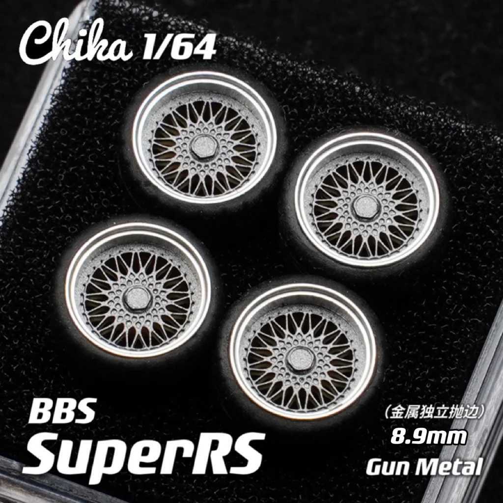 Cars Diecast Model Cars 1/64 Chika wheels with rubber tires car modification parts VIP suitable for Hotwheels Tomica MiniGT d240527
