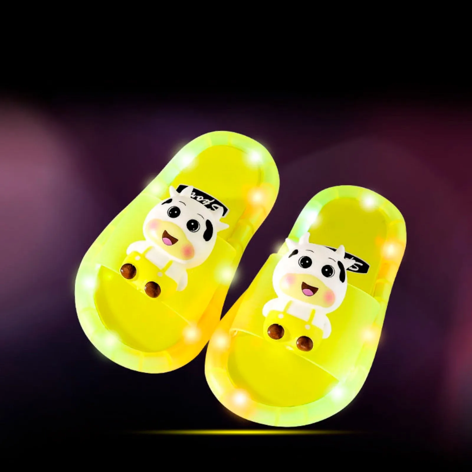 Luminous Slippers Led Hot Latest Sandals Designs For Kids Children PVC Jelly Slipper for Girls Size 4 Big Girl House Slipper smile