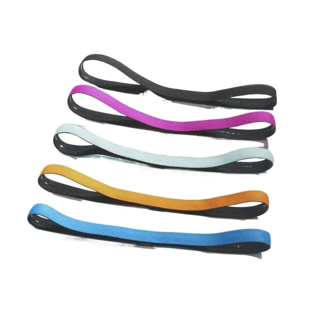 Headband New Sweatband Sports Unisex Men Women Gym Running Yoga Hair Bands Stretch Elastic Silicone Anti-slip Sports Sweatband smile