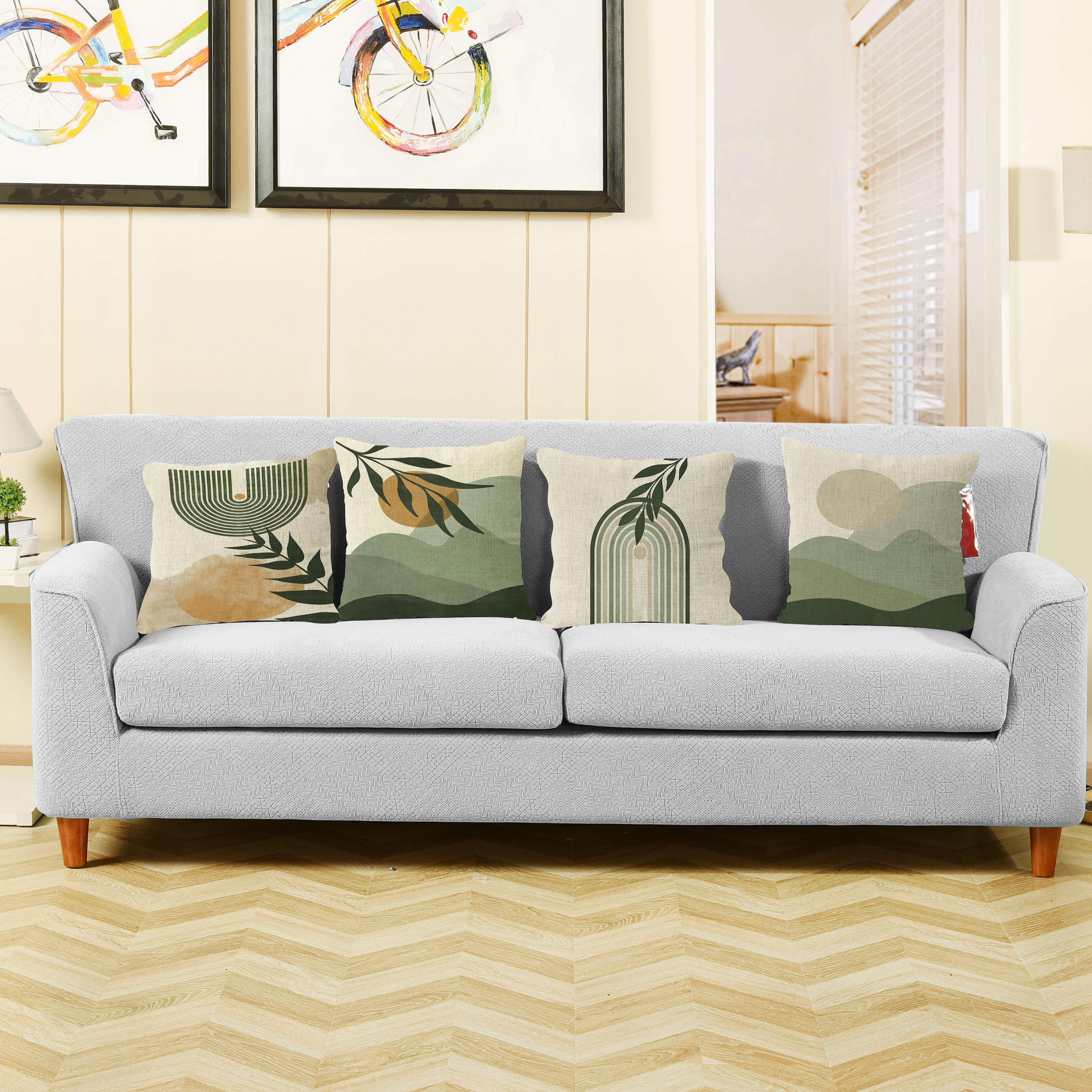 Boho Leaves Home Decor Sun Moon Pillow Cover Geometric Abstract Flowers Floral Cushion Throw Pillow Case Living Room Decorative smile