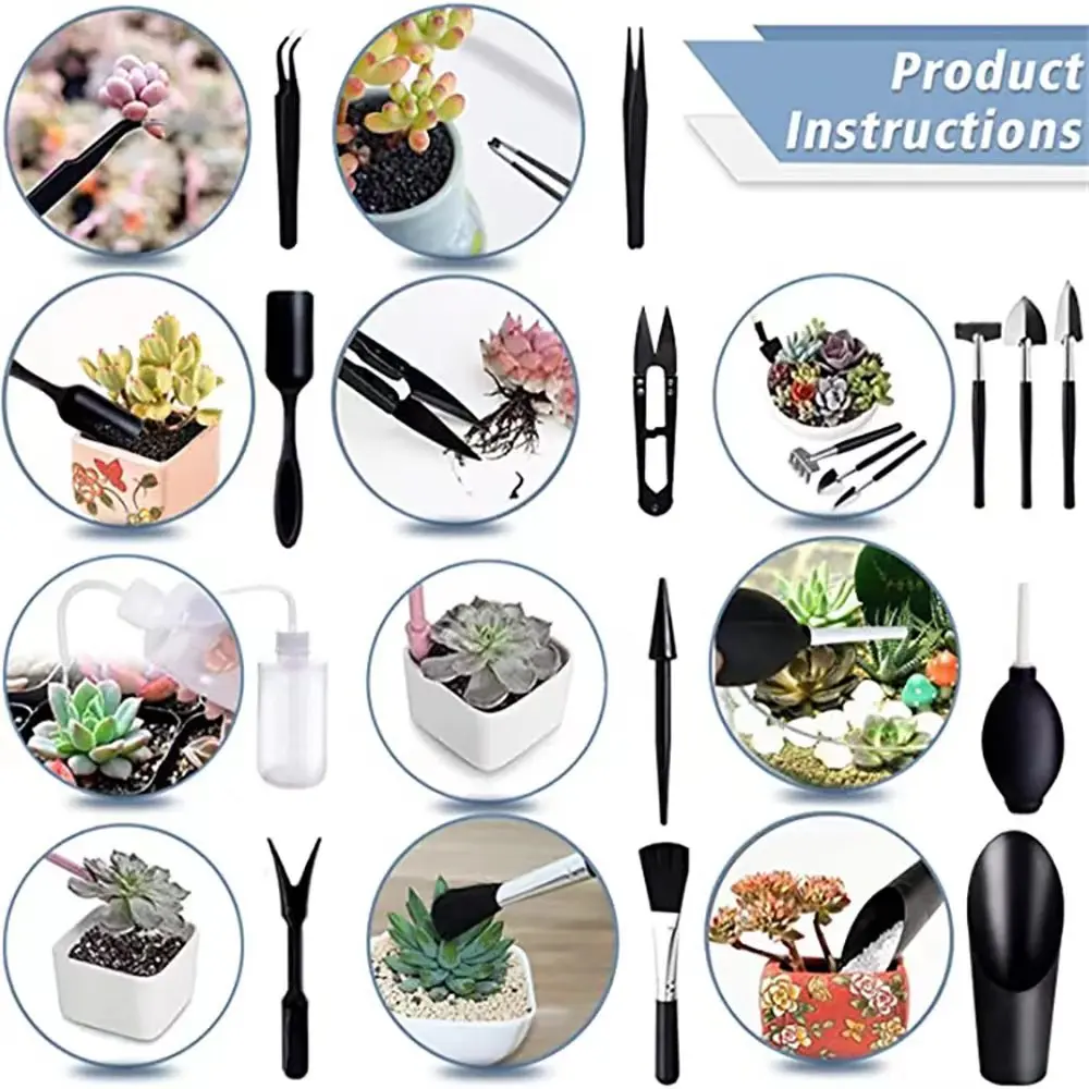 5/8/13/15/16pcs Garden Planter new Kit 2025 Succulent Plants Tools Set Indoor Bonsai Miniature Transplant Seedling Tool