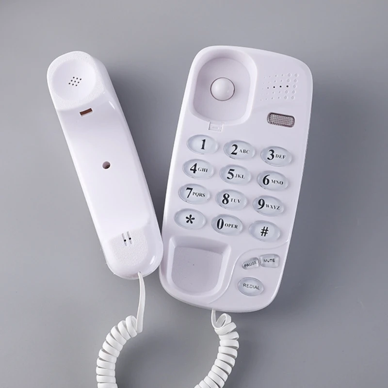 KXT580 Corded Landline Telephone with Mute, , and Redial Call Light - Easy to Install Intelligent Caller Home Phone