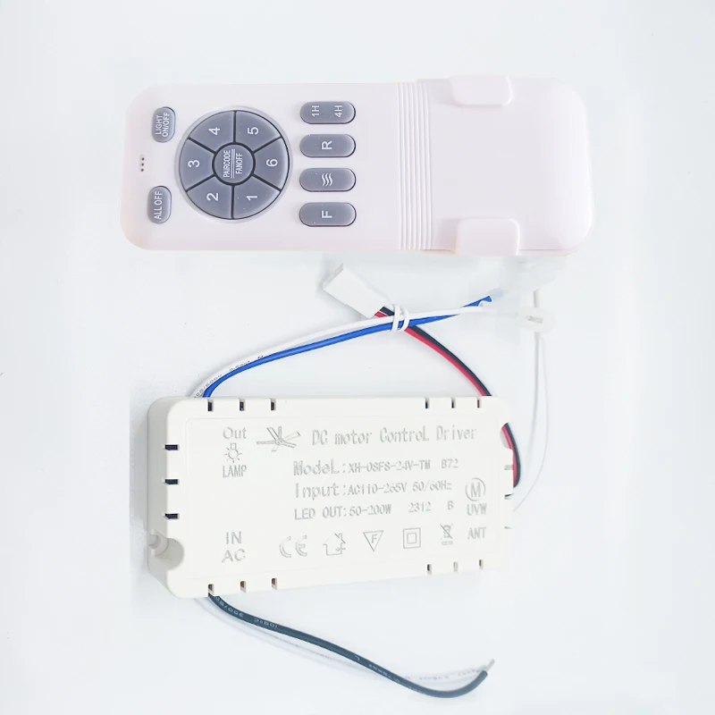 2.4G Fan Light Intelligent DC Motor Controller Driver Suitable For Ceiling Fans Lights With high-power 50-200W Light Source