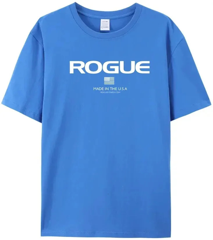 Breathable and Stylish Rogue Fitness TShirt ONeck Casual Tops for Men 240527