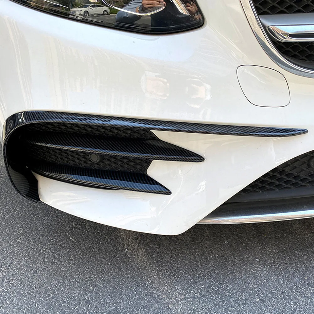 Front Bumper Lip Splitter Spoiler Fog Light Trim For Mercedes For Benz E-Class W213 S213 Pre-Facelift 2016-2020 For AMG E43