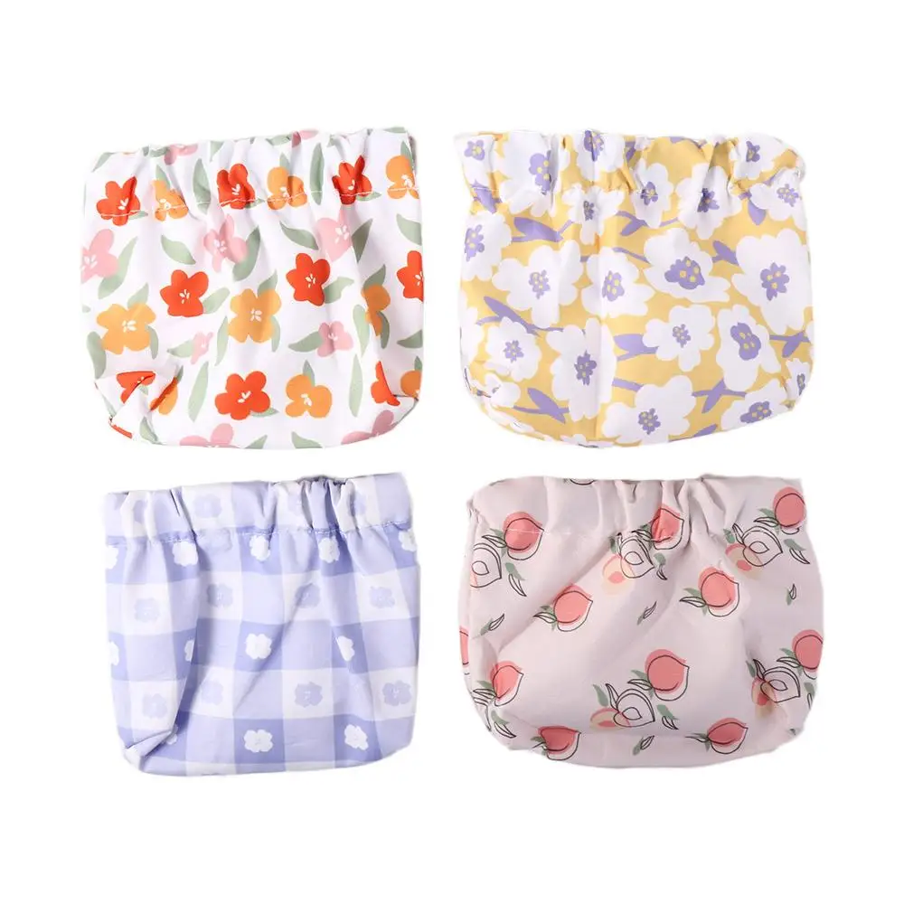 Waterproof Purse Coin Mini Stripe Flower Spring Bag Self-closing Women Change Storage Bag Jewerly Packing Bags smile