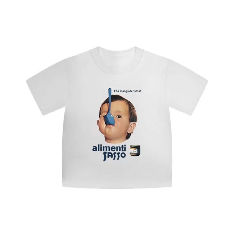 Summer children's T-shirt loose Polo shirt fashion brand brown top men's children's casual shirt luxury clothing street short sleeves DD1