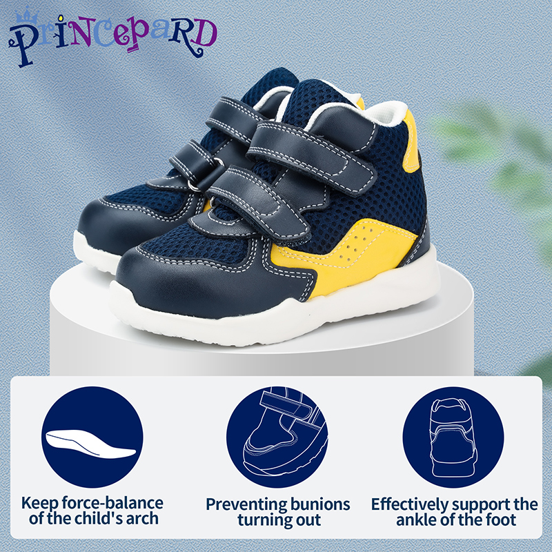 Toddler First Walking Shoes Kids new Orthotic Sneakers for 2025 Boys Girls Princepard AFO Leather Corrective Trainers with Arch Support
