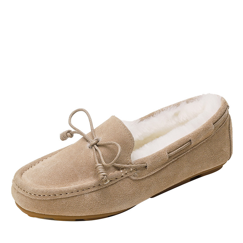 Genuine Cozy Winter Leather Shearg Wool Shoes - Warm Plush Ankle Boots for Women 4