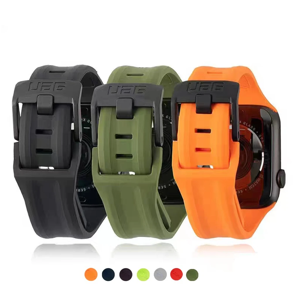 Soft Silicone Strap For Apple Watch Band Ultra 49mm 45mm 44 41mm 40mm 42mm 38mm Sports Bracelet Correa For iWatch 3 4 5 6 SE 7 8