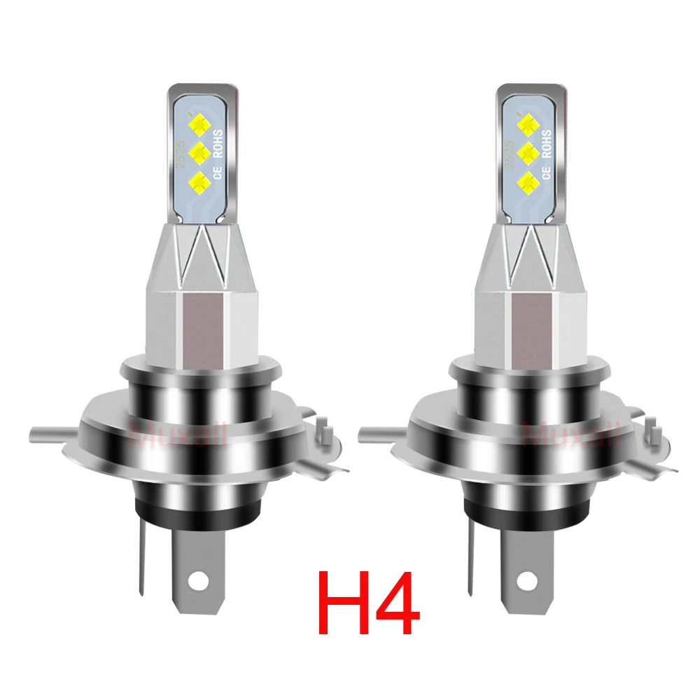 Mini Headlight 2Pcs LED H1 LED Bulb 80W For Car Head Lamp No Fan 2525 CSP LED White Super Bright Auto Fog Light Bulb smile